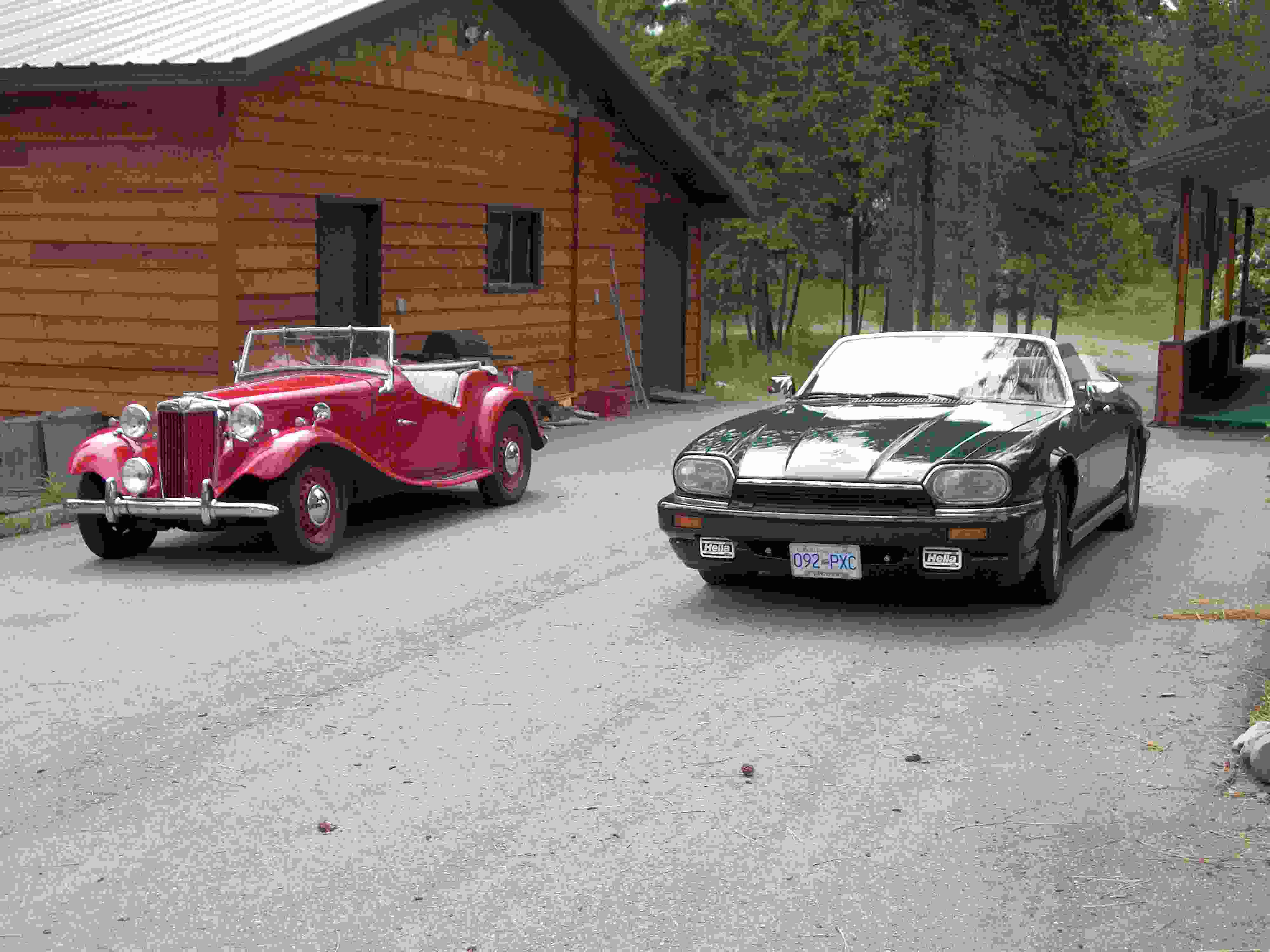 Alan's Jaguar & Derek's MG TD