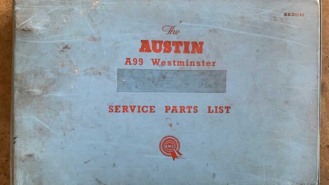 FREE Austin A99 Westminster Parts List