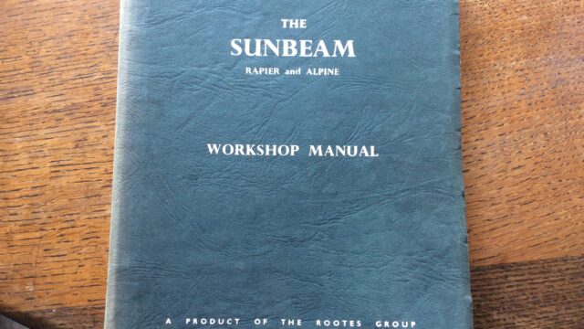 SUNBEAM ALPINE/RAPIER WORKSHOP MANUAL