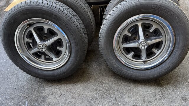 Set of 4 Rostyle Wheels for MGB and MGB Midget